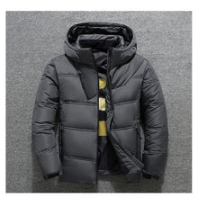 Load image into Gallery viewer, 2019 Winter New Jacket Mens Quality Thermal Thick Coat Snow Red Black Parka Male Warm Outwear Fashion White Duck Down Jacket Men