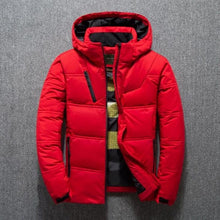 Load image into Gallery viewer, 2019 Winter New Jacket Mens Quality Thermal Thick Coat Snow Red Black Parka Male Warm Outwear Fashion White Duck Down Jacket Men